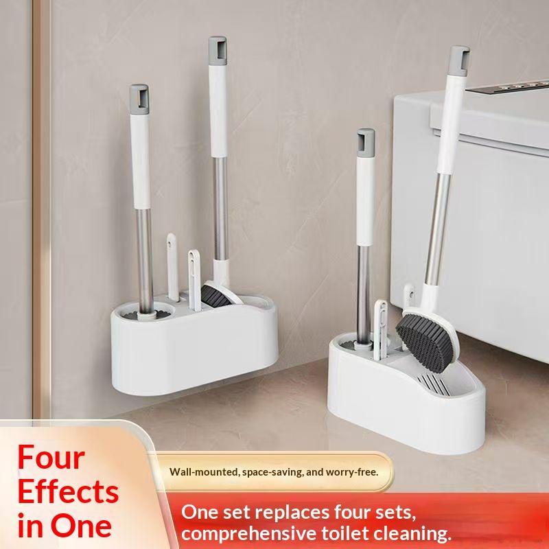 Brush Bristle Set - 1개/세트 4-in-1 다기능 화장실 브러시 세트