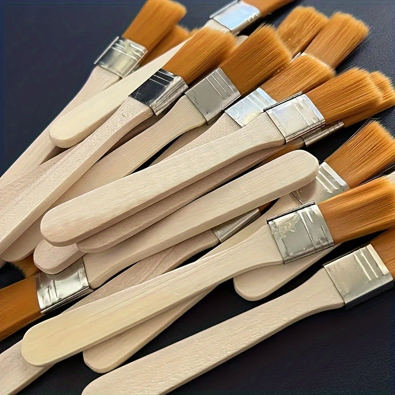 Brush Bristle Set - 10개 나무 손잡이 나일론 페인트 브러시