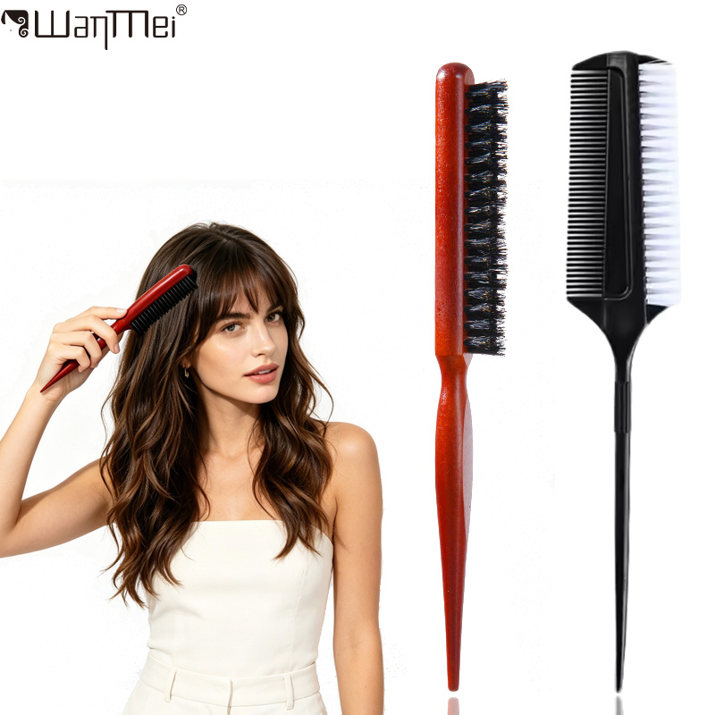2종 전문 헤어 스타일링 브러쉬 세트, 멧돼지털 티징  - Brush Bristle Set 리뷰 및 가격